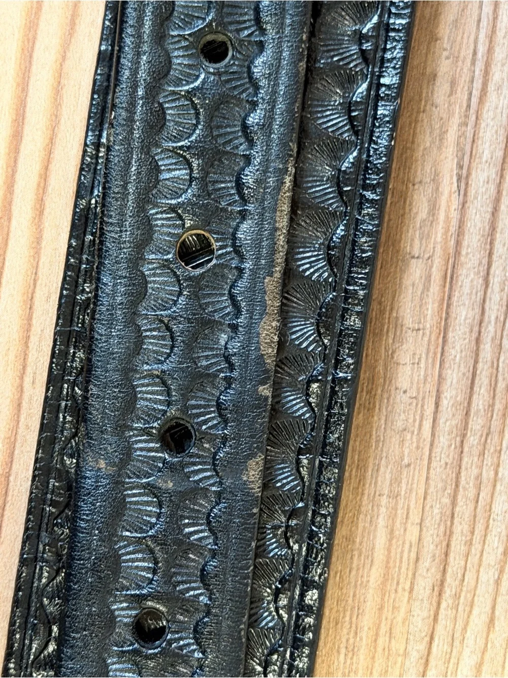 Dutyman 1721 Basketweave Leather Ranger Belt Size 40 Black Duty Police